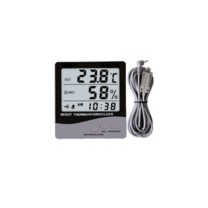 Hygrometer measures both humidity and temperature