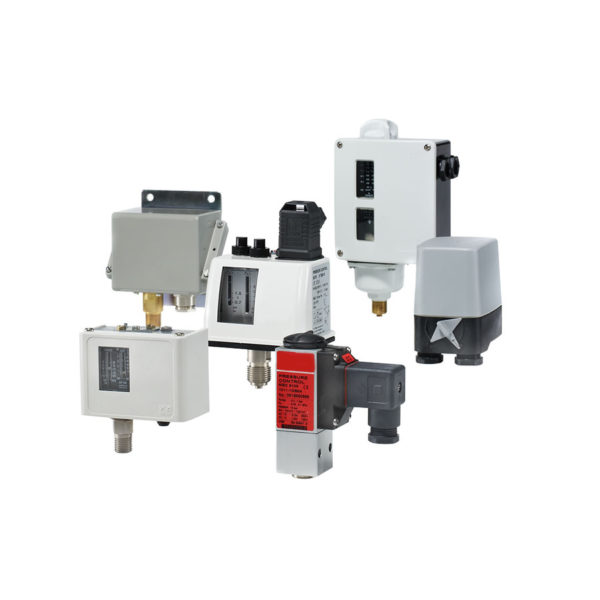 pressure switch is a device that operates an electrical contact