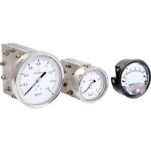 Differential pressure gauges measure the difference between two pressure